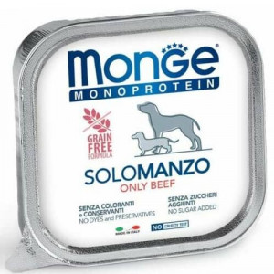 MONGE DOG MONOPROTEIN BEEF suņu konservi pastēte Liellops 150g